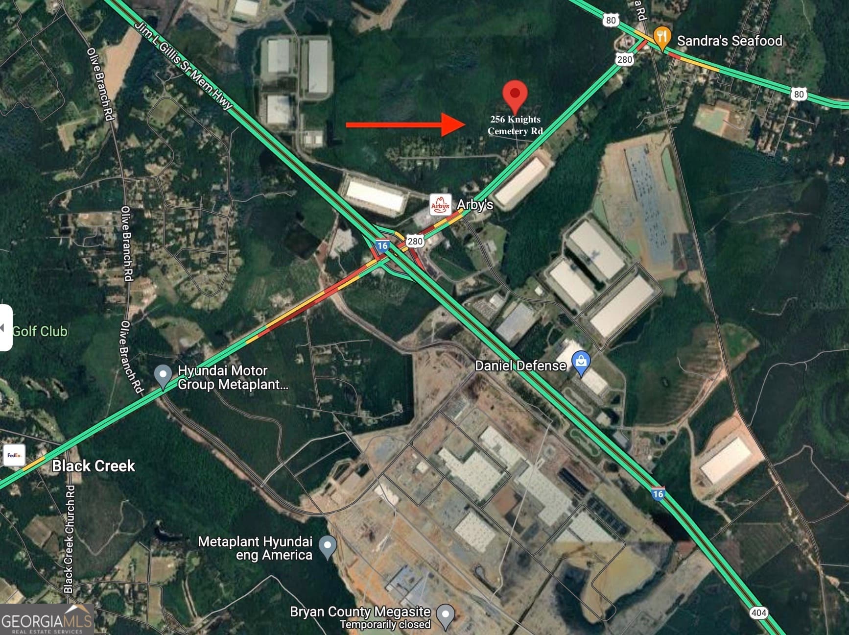 commercial under contract at 256 Knight Cemetery Road, Ellabell, GA 31308