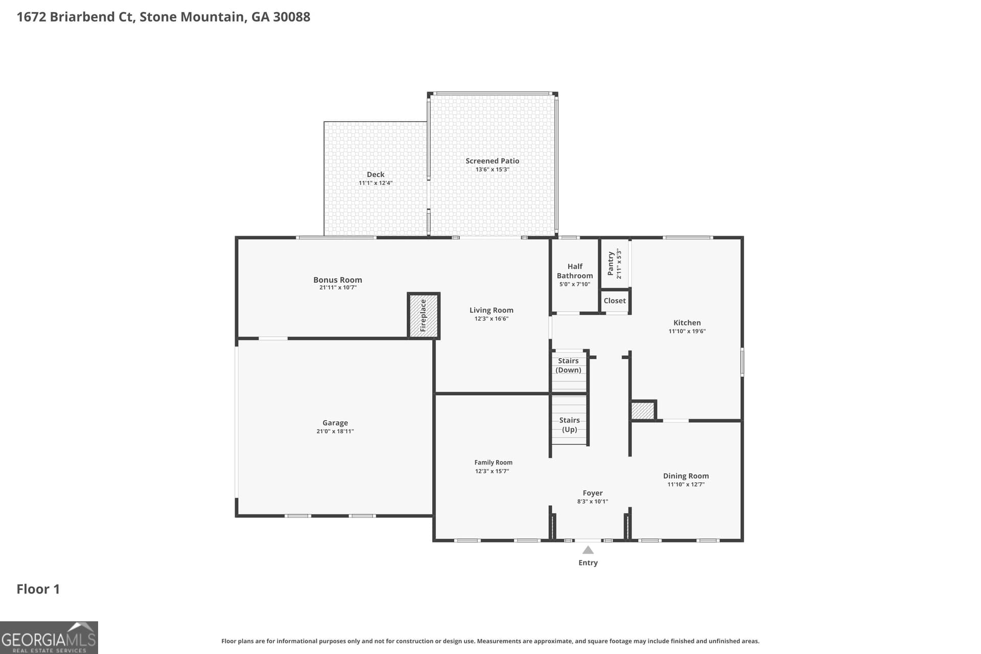 4 bedroom, 2.5 bathroom, 2,178 sq ft single family residence for sale at 1672 Briarbend Court, Stone Mountain, GA 30088 — photo 3