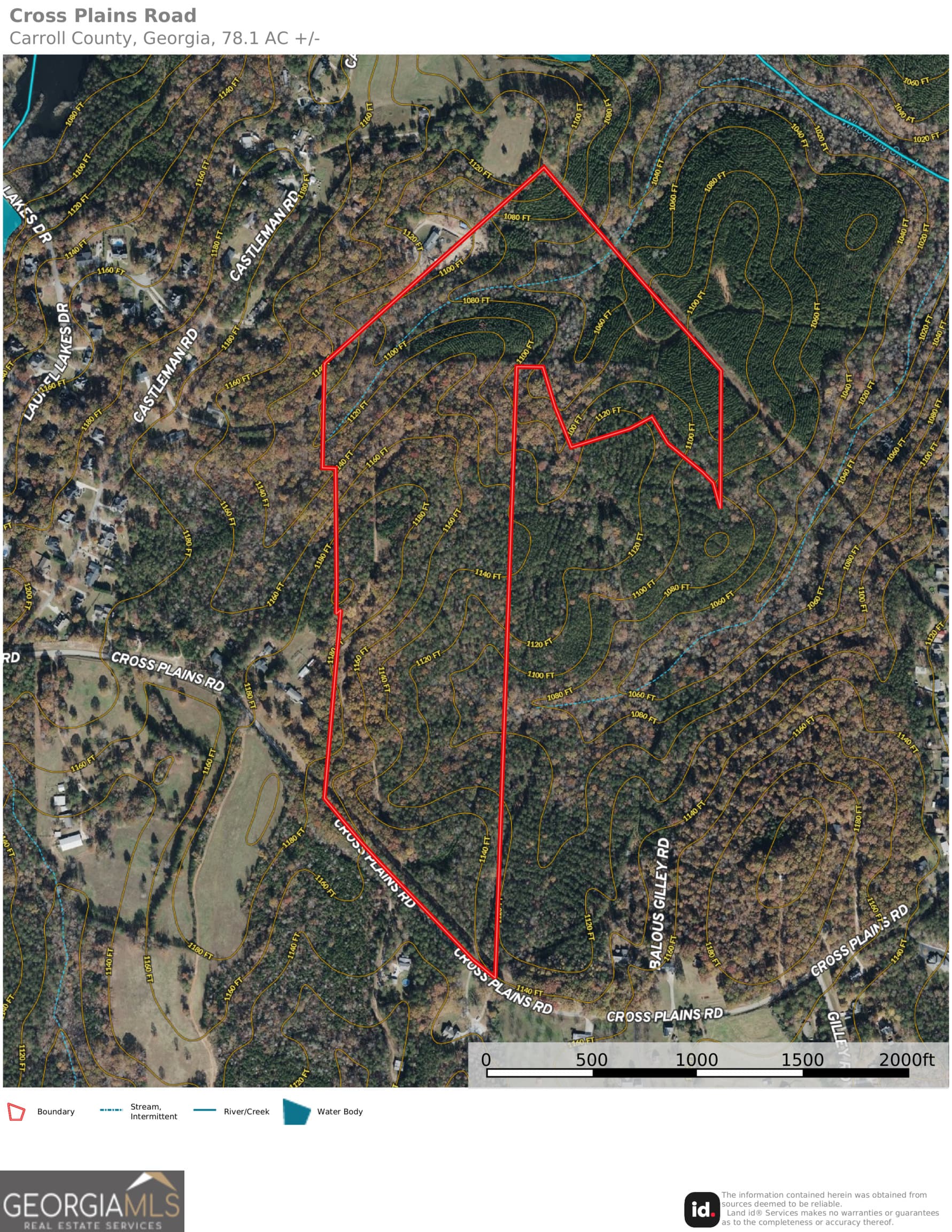 unimproved land for sale at 78 ACRES Cross Plains Road, Carrollton, GA 30116 — photo 2