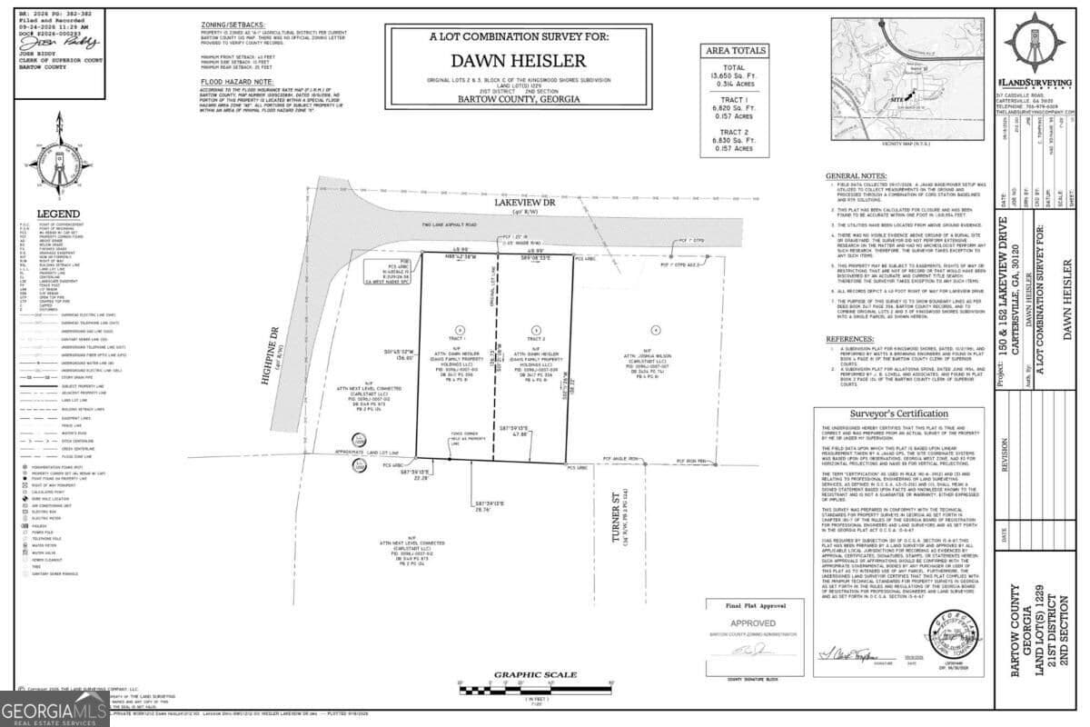 residential lot for sale at 150 & 152 Lakeview Drive, Acworth, GA 30101 — photo 1 of 1