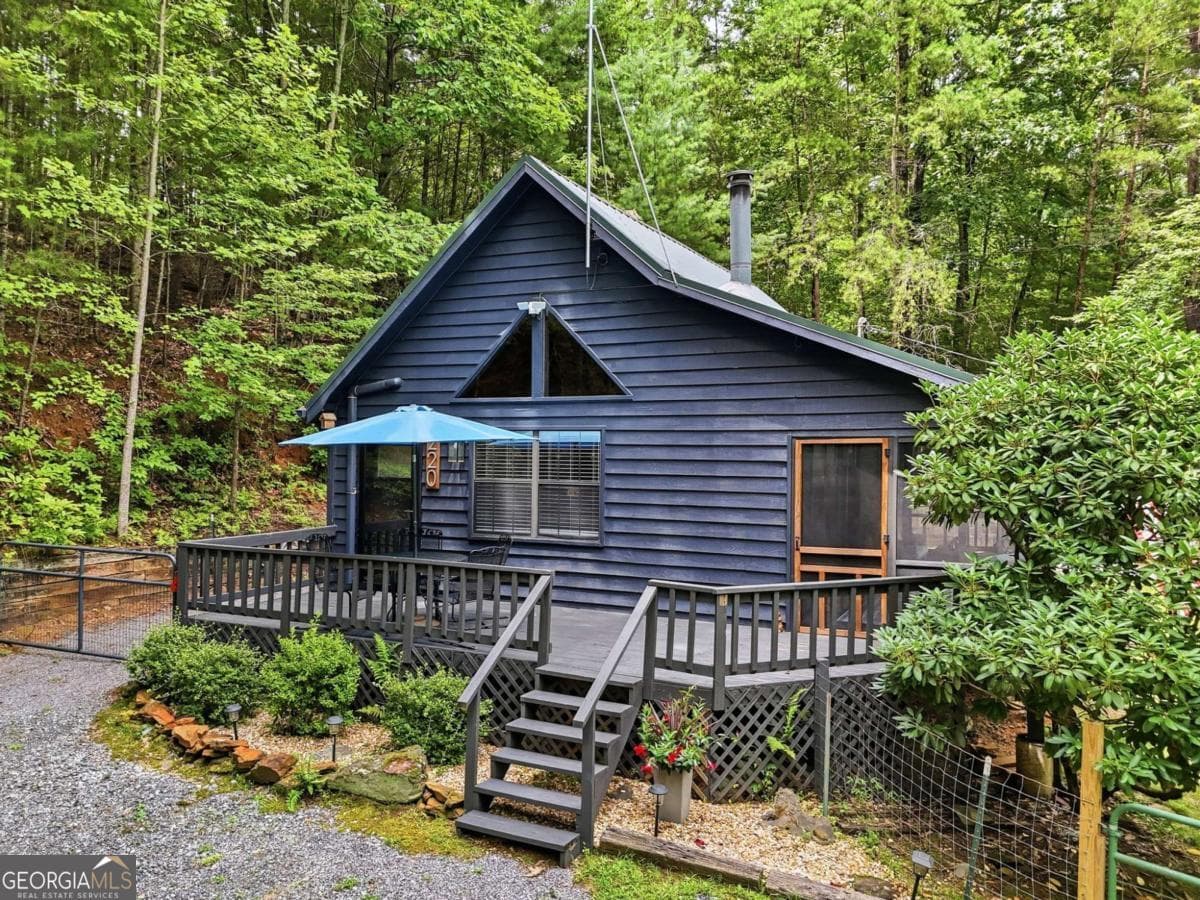 2 bedroom, 1.5 bathroom, 700 sq ft cabin,single family residence sold at 220 Oak Loop 7, Mineral Bluff, GA 30559