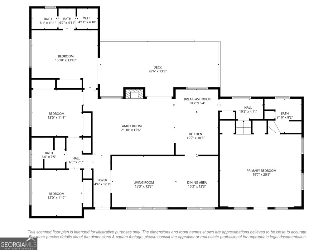 4 bedroom, 3 bathroom, 2,142 sq ft single family residence for sale at 2801 Sagamore Hill Drive, Marietta, GA 30067 — photo 6