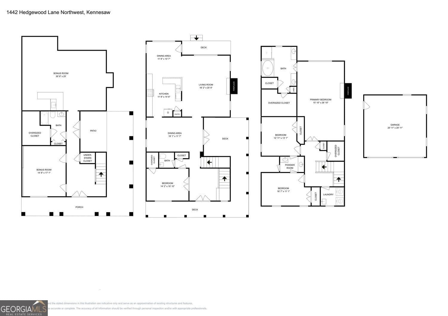 4 bedroom, 3.5 bathroom, 3,738 sq ft single family residence for sale at 1442 Hedgewood Lane, Kennesaw, GA 30152 — photo 2