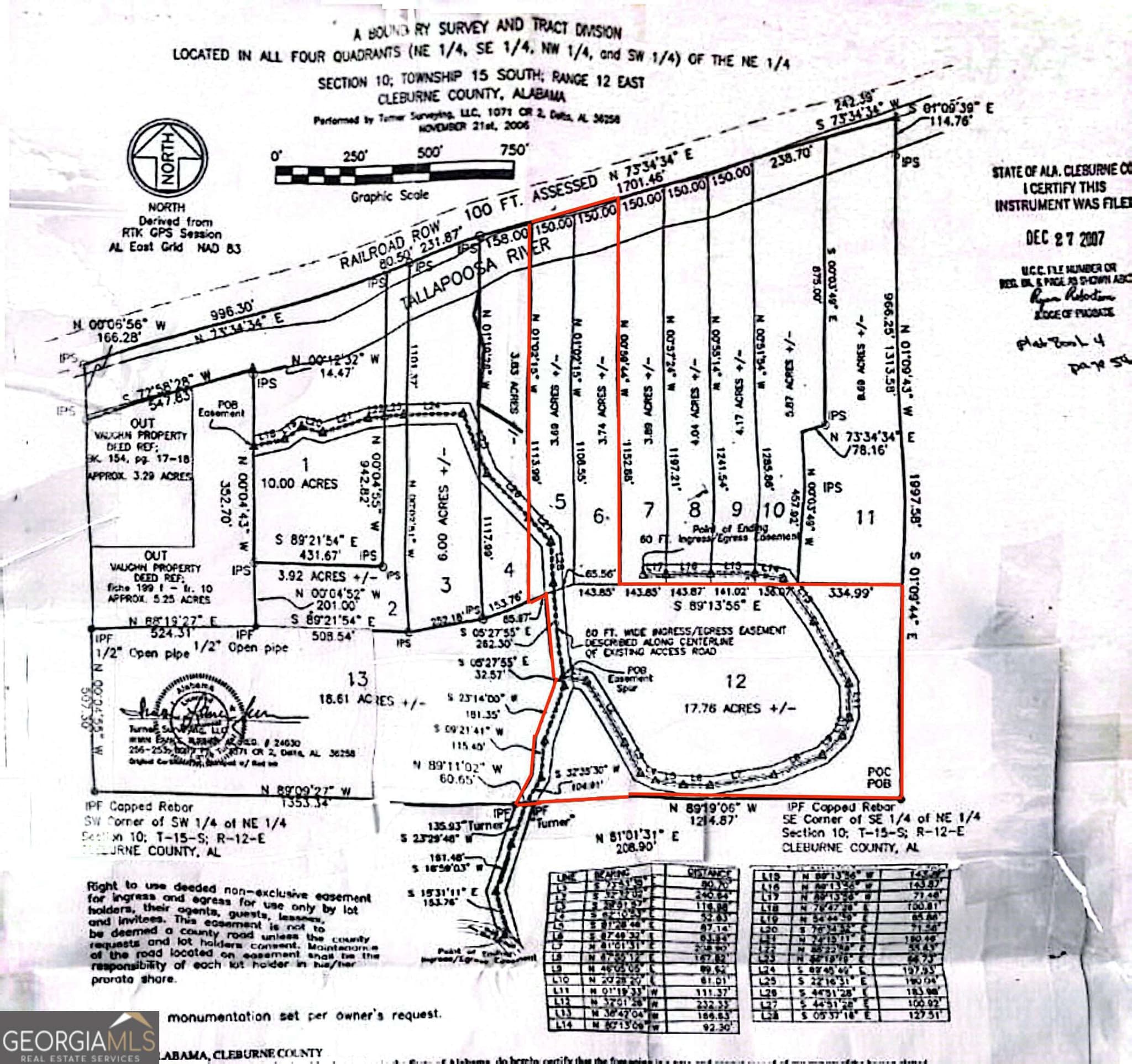 residential lot for sale at 1365 County road 290, Muscadine, AL 36269 — photo 2
