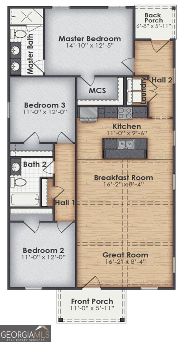 3 bedroom, 2 bathroom, 1,439 sq ft farm for sale at 24 Rivers Edge Lane LOT 8, Franklin, GA 30217 — photo 2