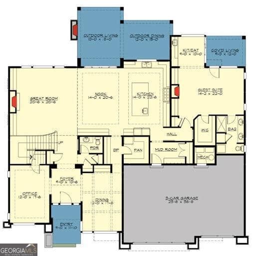 6 bedroom, 6 bathroom, 6,000 sq ft single family residence for sale at 2347 Clairmont Road, Atlanta, GA 30329 — photo 3