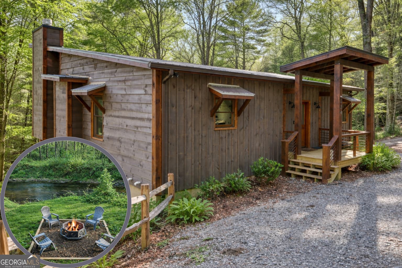 3 bedroom, 3.5 bathroom, 2,080 sq ft cabin,single family residence for sale at 224 Woodland Trail, Epworth, GA 30541 — photo 1 of 29