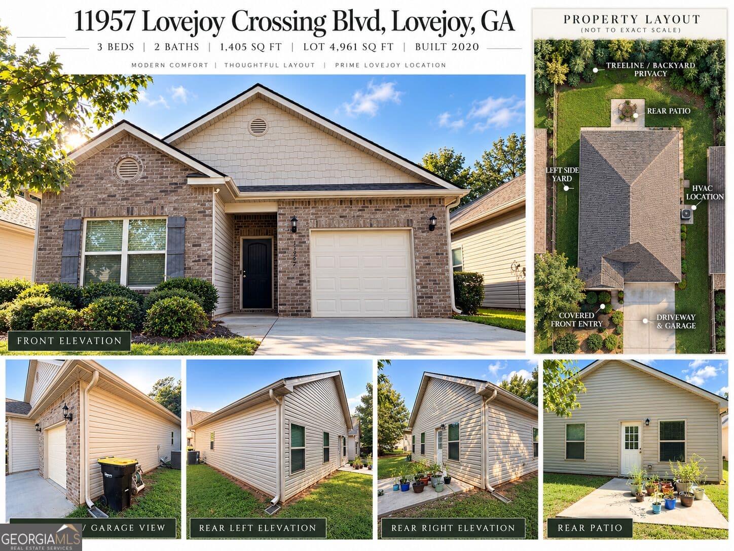 3 bedroom, 2 bathroom, 1,405 sq ft single family residence for sale at 11957 Lovejoy Crossing Boulevard, Hampton, GA 30228 — photo 1 of 16