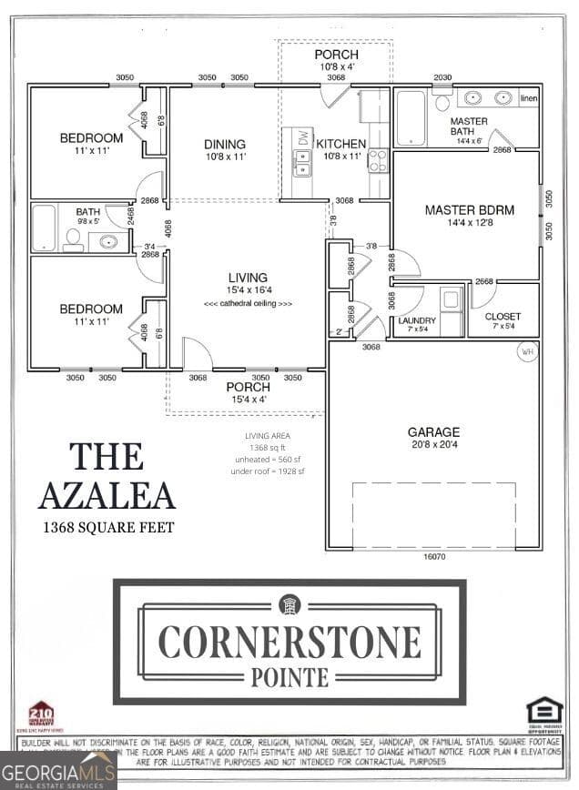 3 bedroom, 2 bathroom, 1,368 sq ft single family residence for sale at 114 Landmark Circle LOT 52, Statesboro, GA 30458 — photo 3