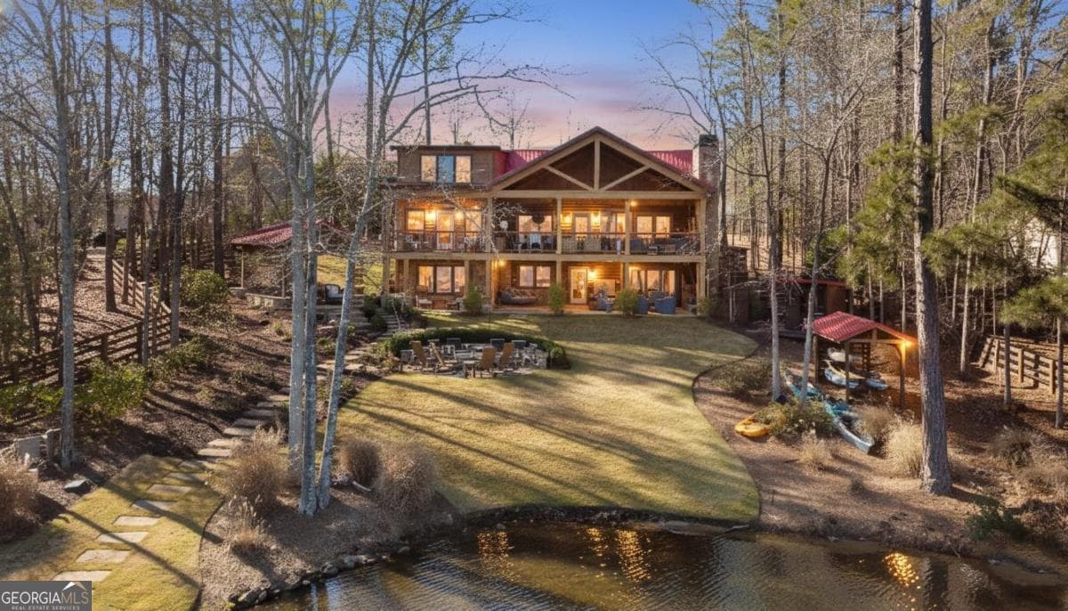 5 bedroom, 6.5 bathroom, 5,851 sq ft single family residence for sale at 125 Rock Island Lane, Eatonton, GA 31024