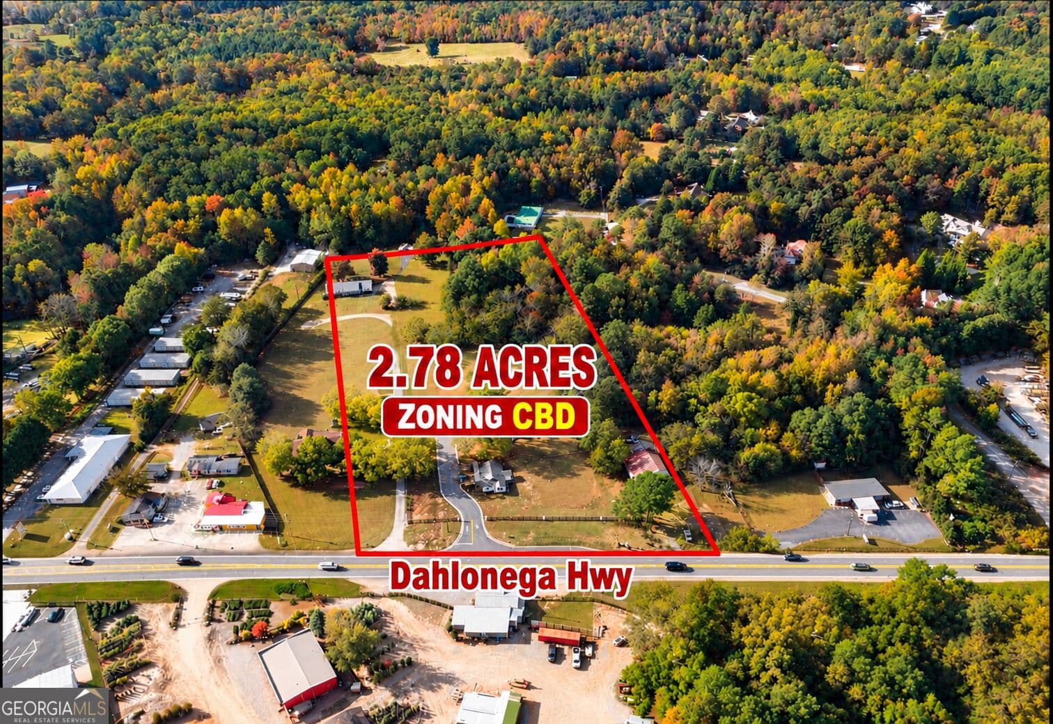 unimproved land for sale at 1535 Dahlonega Highway, Cumming, GA 30040 — photo 1 of 27