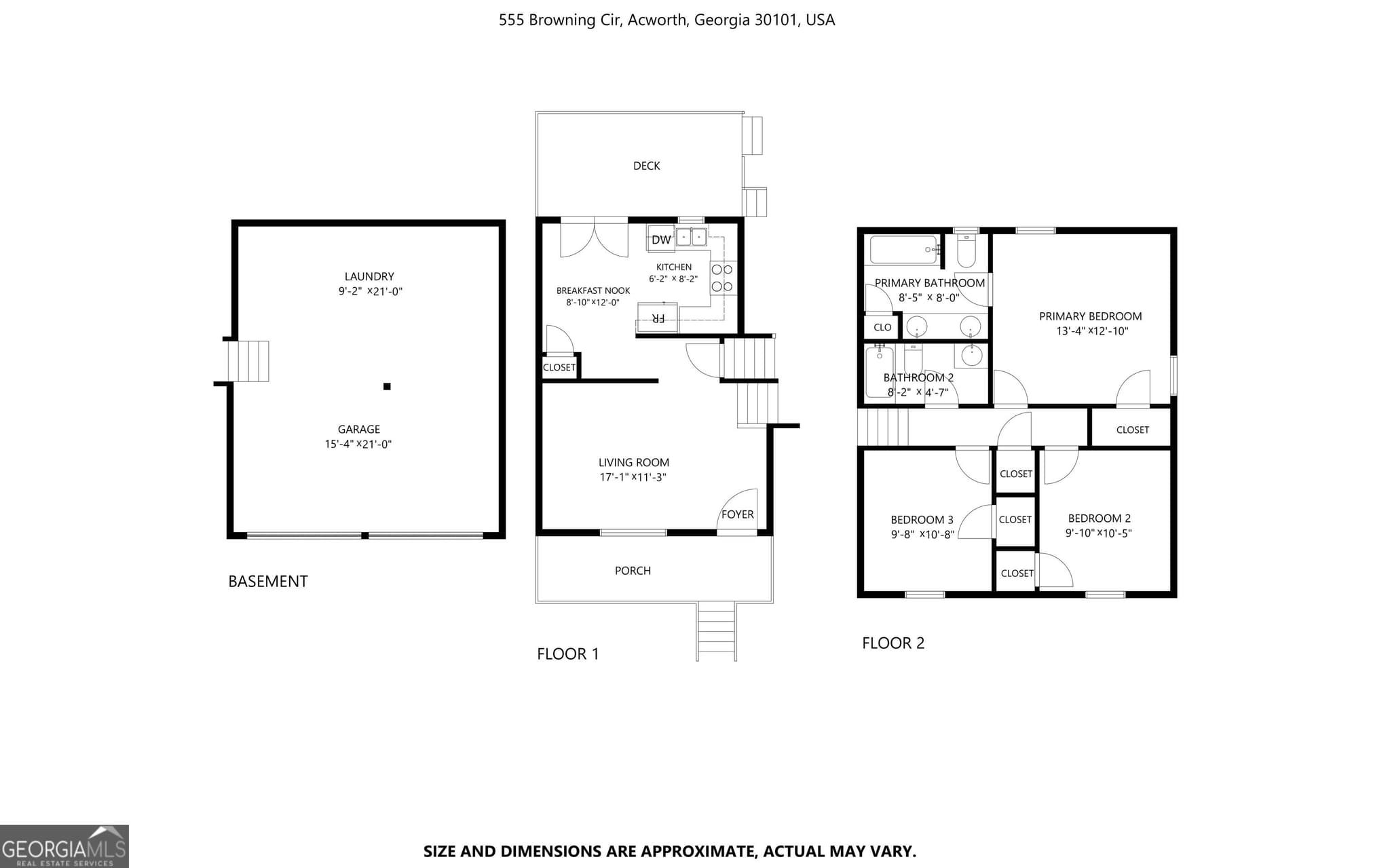 3 bedroom, 2 bathroom, 3,528 sq ft single family residence for rent at 555 Browning Circle, Acworth, GA 30101 for $1,845 a month
