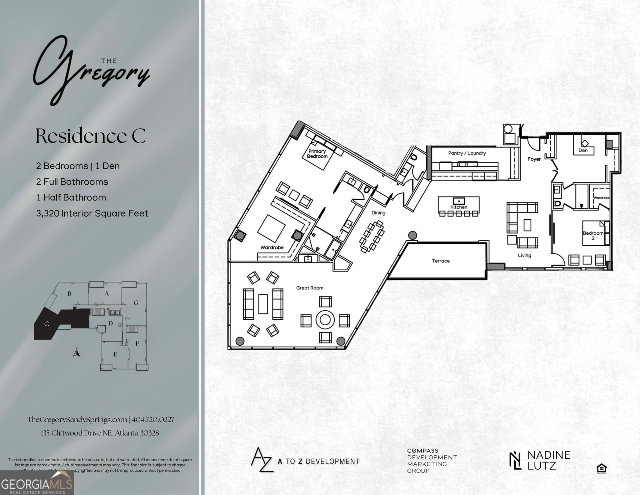 2 bedroom, 2.5 bathroom, 3,320 sq ft condominium for sale at 135 Cliftwood Drive 303, Sandy Springs, GA 30328 — photo 9