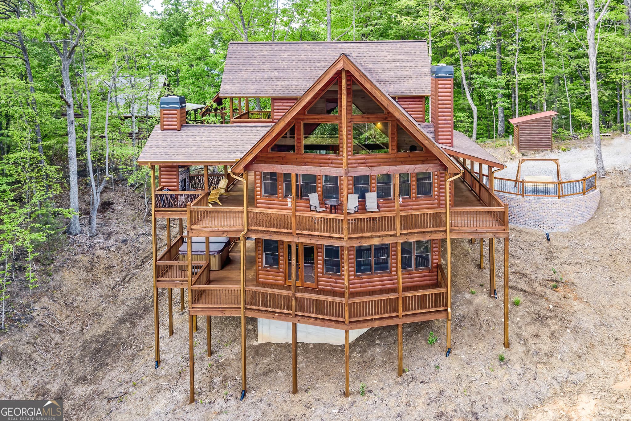 3 bedroom, 3 bathroom, 2,660 sq ft cabin,single family residence sold at 93 Stanley Ridge Drive, Morganton, GA 30560
