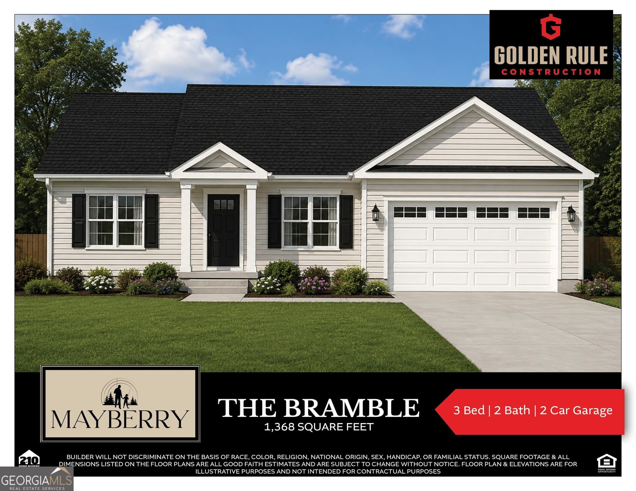 3 bedroom, 2 bathroom, 1,368 sq ft single family residence for sale at 311 Barney Run LOT 159, Statesboro, GA 30458 — photo 5