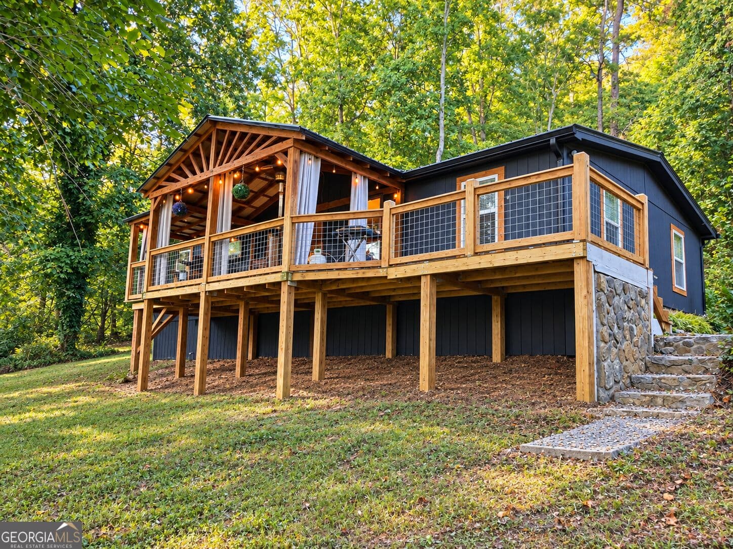 3 bedroom, 2 bathroom, 1,344 sq ft manufactured home,single family residence for sale at 357 Little River Lane, Rabun Gap, GA 30568 — photo 1 of 77