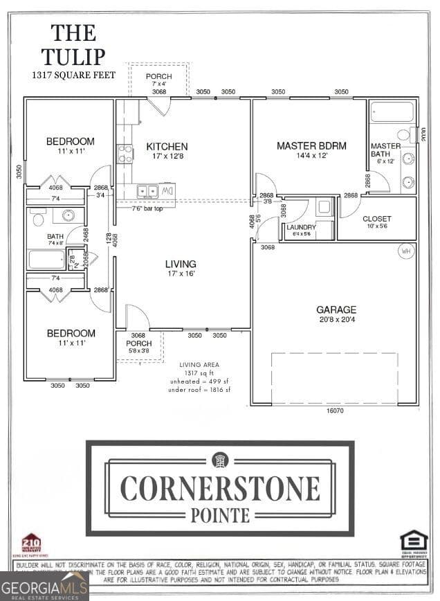3 bedroom, 2 bathroom, 1,317 sq ft single family residence for sale at 112 Landmark Circle LOT 51, Statesboro, GA 30458 — photo 2