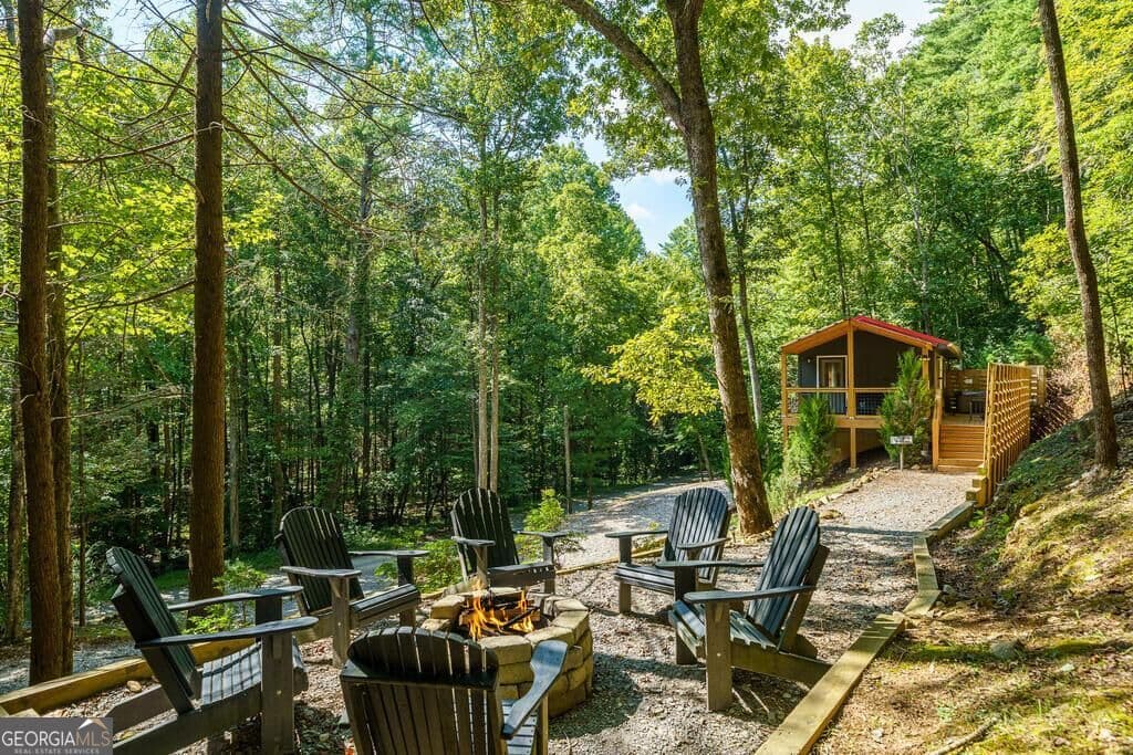 2 bedroom, 2 bathroom, 1,200 sq ft cabin,single family residence for sale at 861 Little Rock Creek Road, Cherry Log, GA 30522