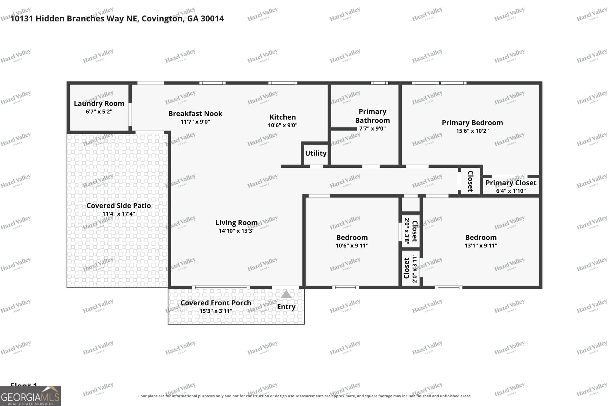 3 bedroom, 1 bathroom, 1,104 sq ft single family residence for rent at 10131 Hidden Branches Way, Covington, GA 30014 for $1,495 a month — photo 4
