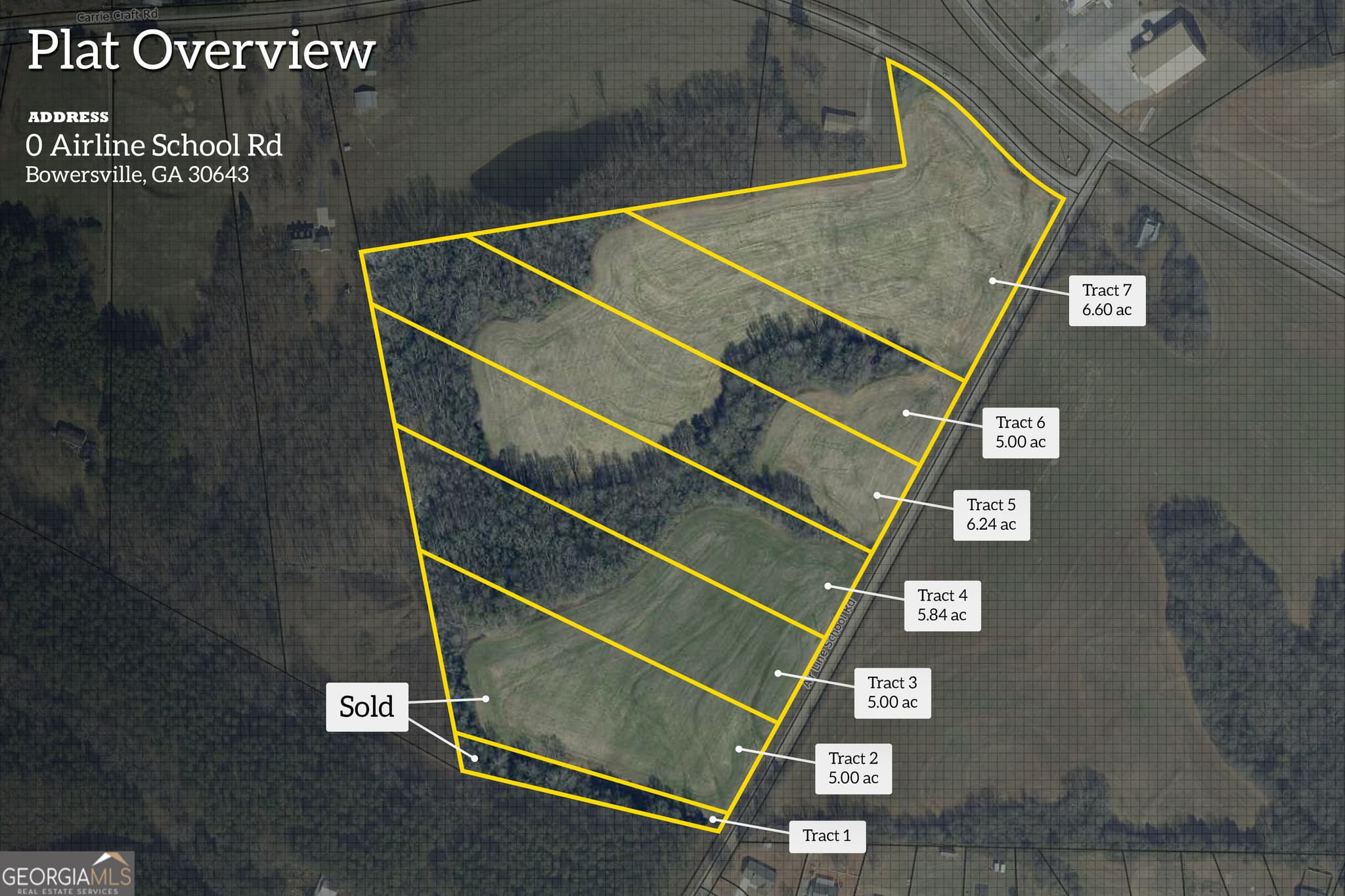 estate lot for sale at 0 Airline School Road TRACT 3, Bowersville, GA 30516 — photo 2