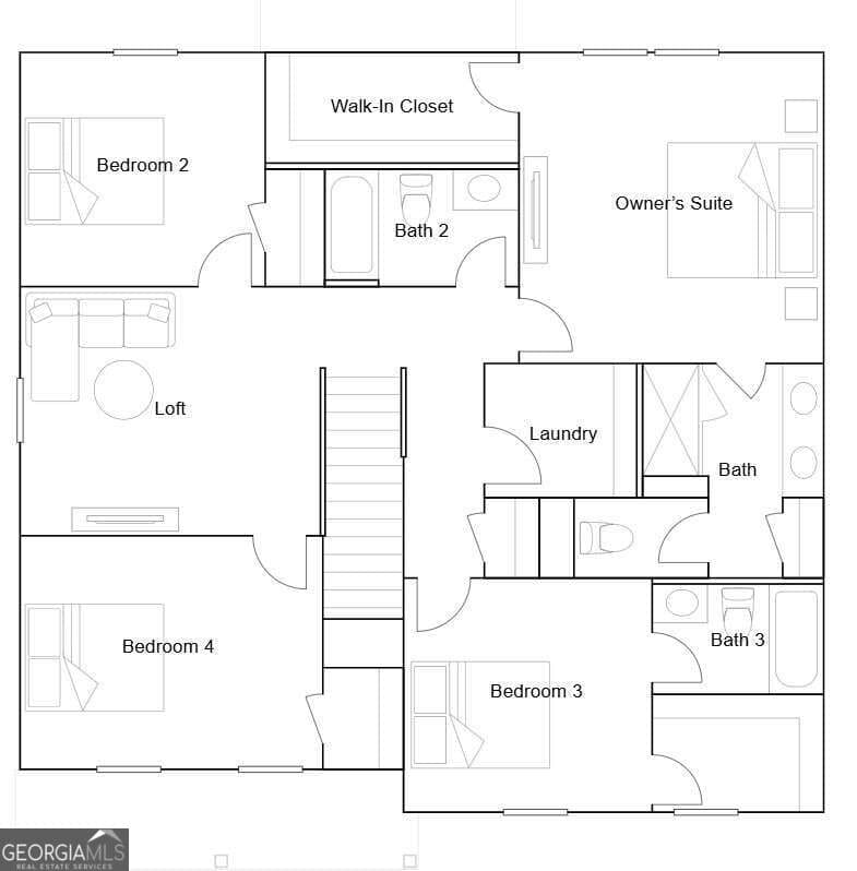 4 bedroom, 3.5 bathroom, 2,259 sq ft single family residence for sale at 3865 Breton Cove, Bethlehem, GA 30620 — photo 3