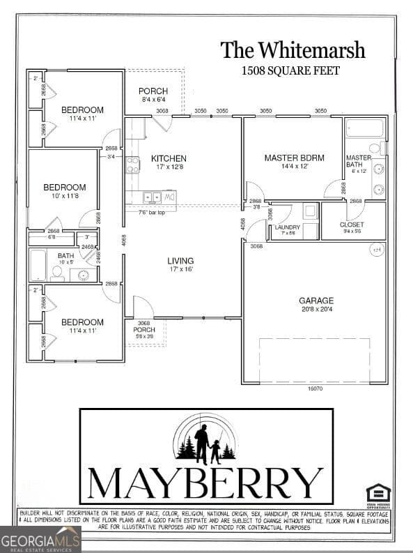 4 bedroom, 2 bathroom, 1,508 sq ft single family residence for sale at 215 Aunt Bee Boulevard LOT 184, Statesboro, GA 30458 — photo 2