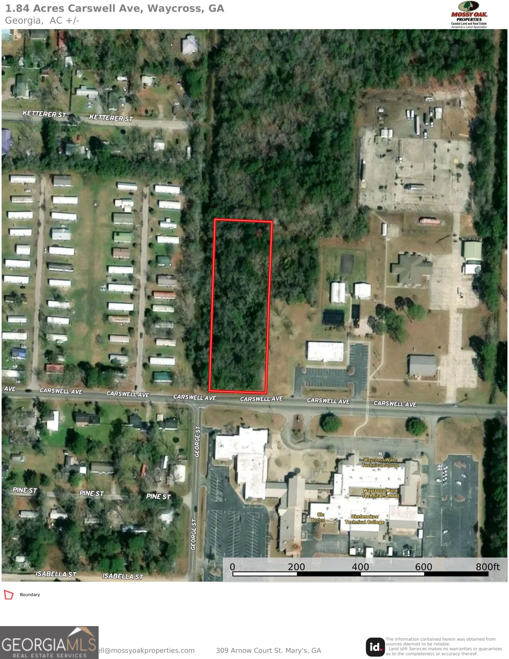 unimproved land for sale at 1.84 ACRES Carswell Ave, Waycross, GA 31503