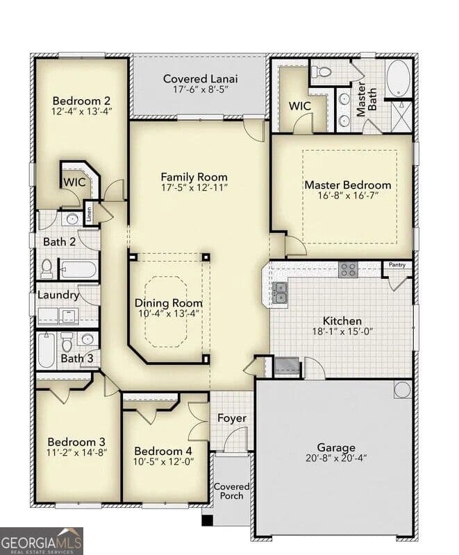 4 bedroom, 3 bathroom, 2,316 sq ft single family residence for sale at 1037 Holliday Pass 22, Griffin, GA 30223 — photo 2