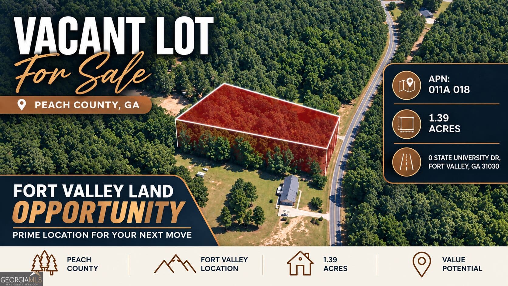 residential lot for sale at 0 State University Drive, Fort Valley, GA 31030 — photo 1 of 16