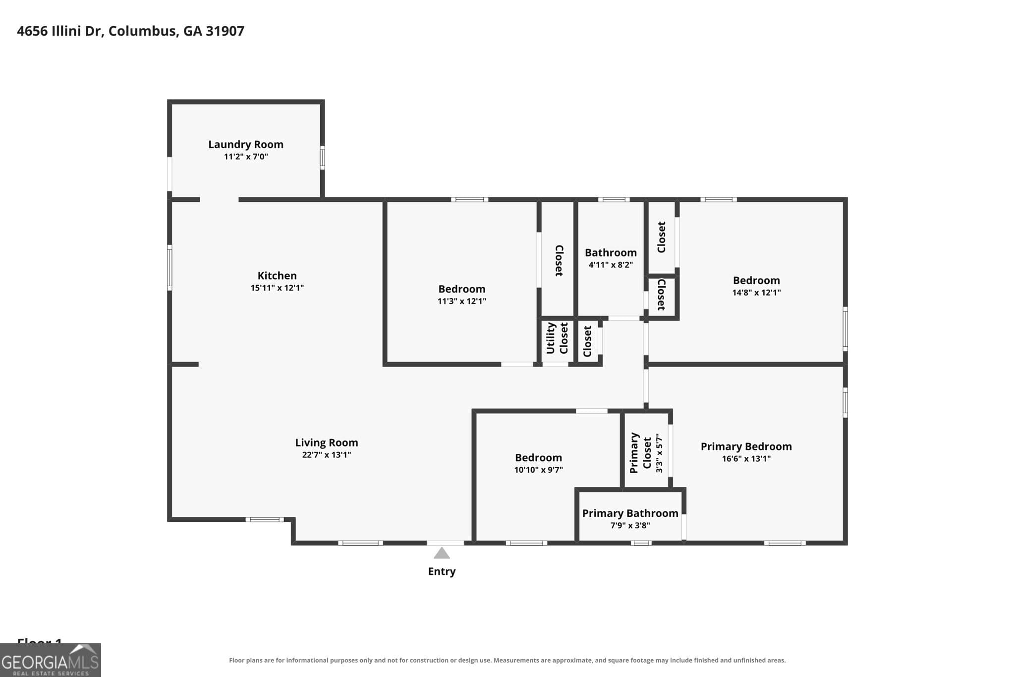 3 bedroom, 2 bathroom, 1,502 sq ft single family residence for sale at 4656 Illini Drive, Columbus, GA 31907 — photo 2