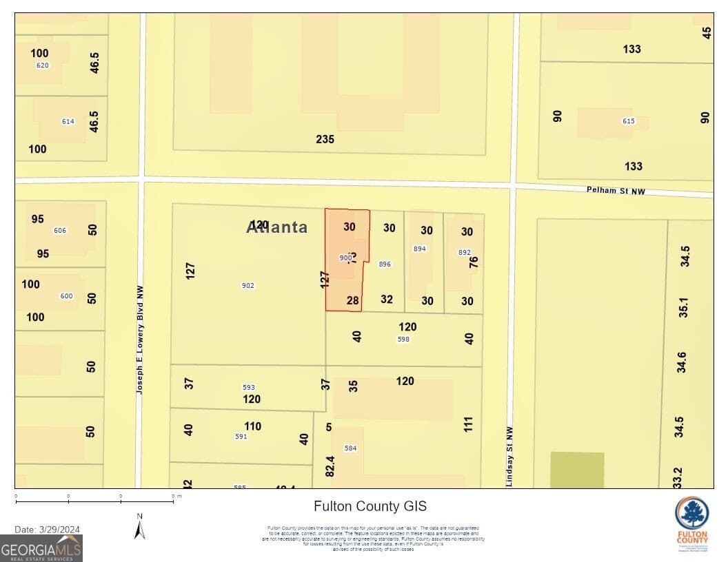residential lot for sale at 900 Pelham Street, Atlanta, GA 30318 — photo 7