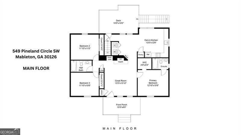 3 bedroom, 2 bathroom, 1,218 sq ft single family residence for sale at 549 Pineland Circle, Mableton, GA 30126 — photo 3