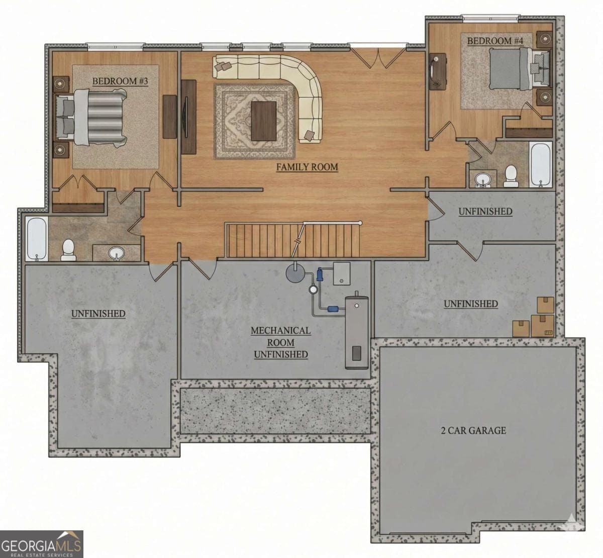 4 bedroom, 4.5 bathroom, 3,455 sq ft single family residence for sale at 4610 Blakeford Court, Flowery Branch, GA 30542 — photo 4