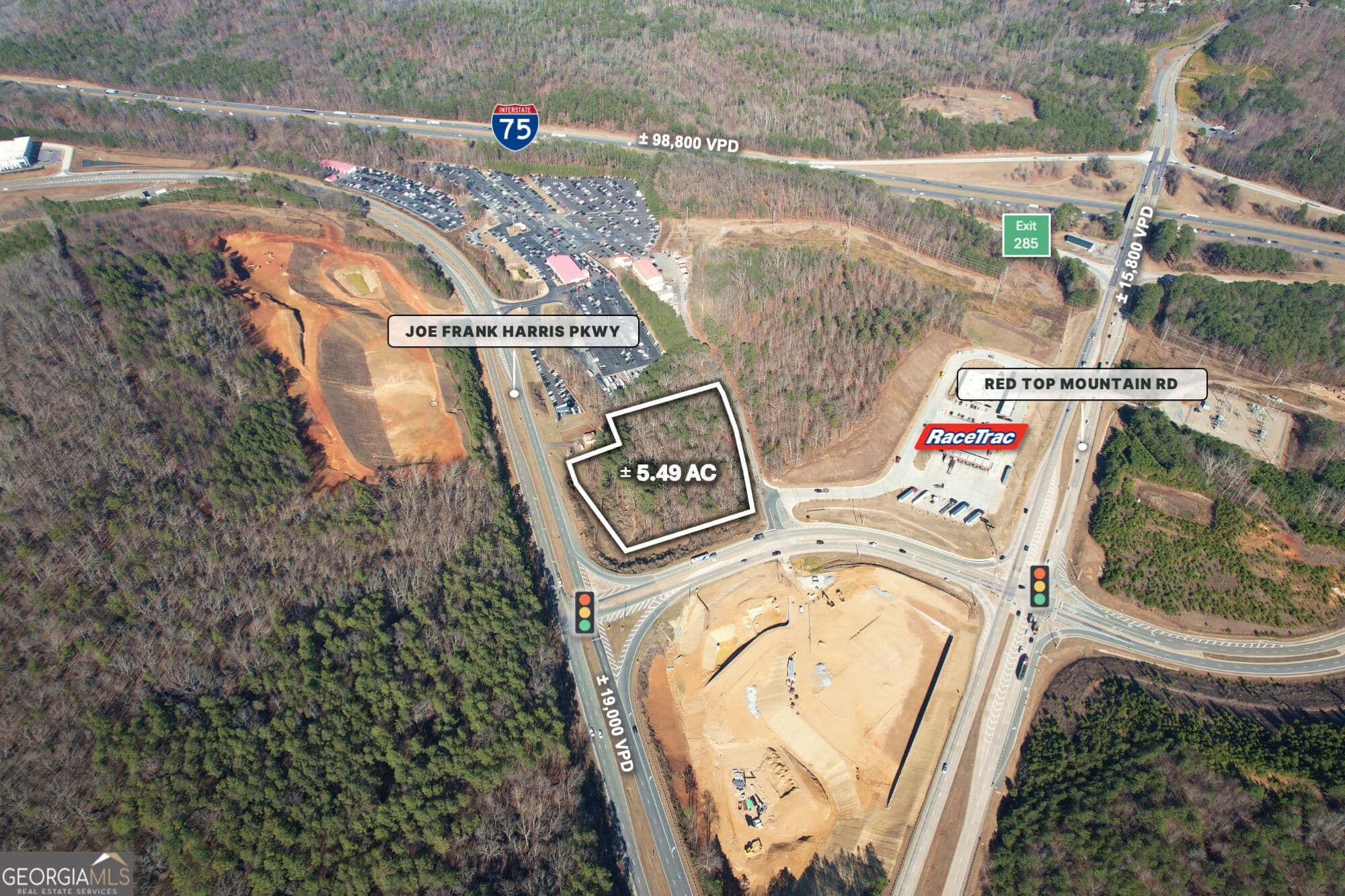 unimproved land for sale at 0 Joe Frank Harris Pkwy & Peach Orchard Road, Emerson, GA 30137 — photo 1 of 14