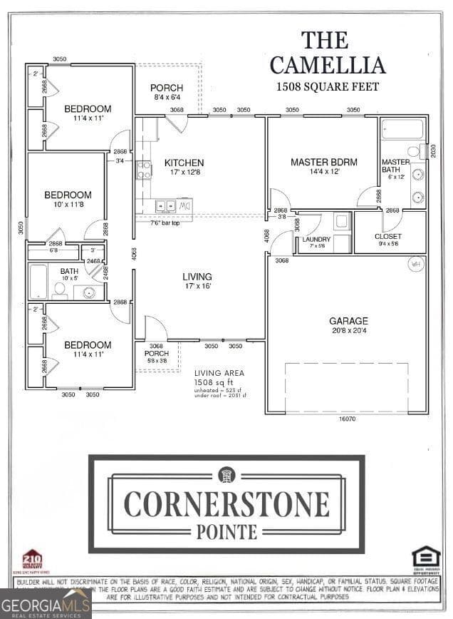 4 bedroom, 2 bathroom, 1,508 sq ft single family residence for sale at 185 Landmark Circle LOT 40, Statesboro, GA 30458 — photo 2