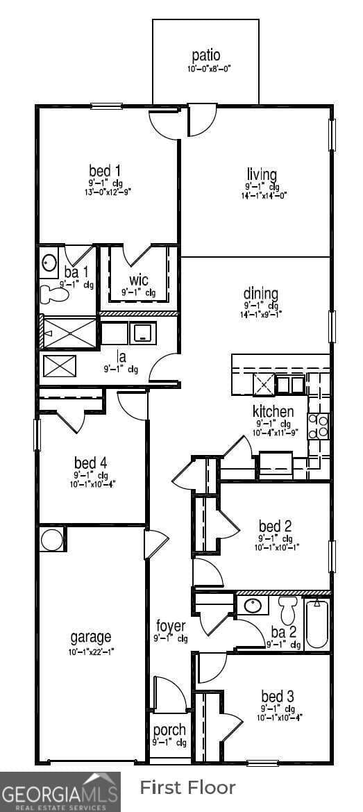4 bedroom, 2 bathroom, 1,257 sq ft single family residence for sale at 345 Cold Creek Pass, Port Wentworth, GA 31407 — photo 2
