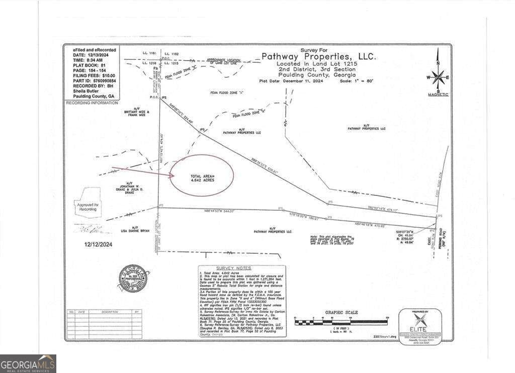 residential lot for sale at TRACTB Perkins Road, Dallas, GA 30157 — photo 3