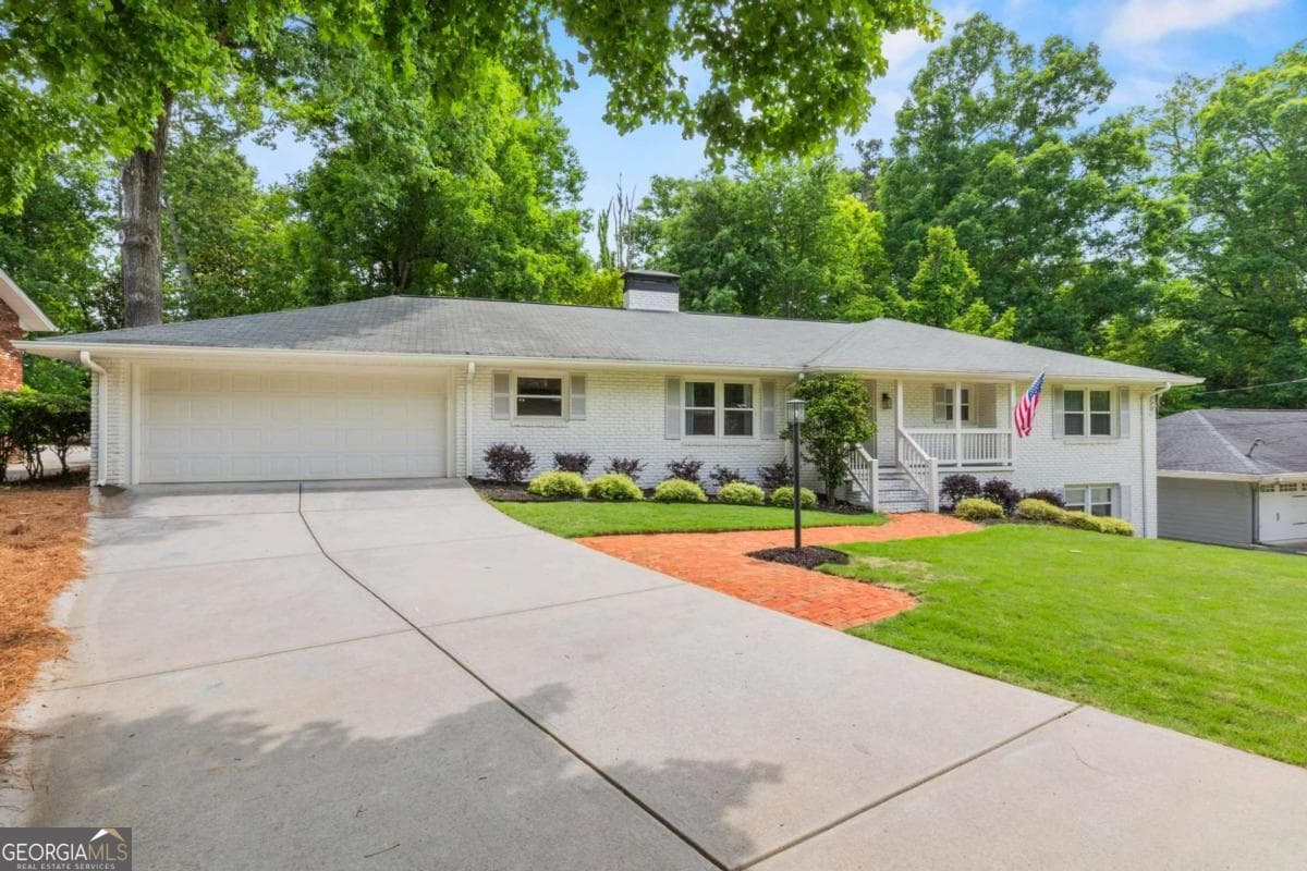5 bedroom, 3 bathroom, 3,122 sq ft single family residence sold at 455 Forest Valley Road, Sandy Springs, GA 30342