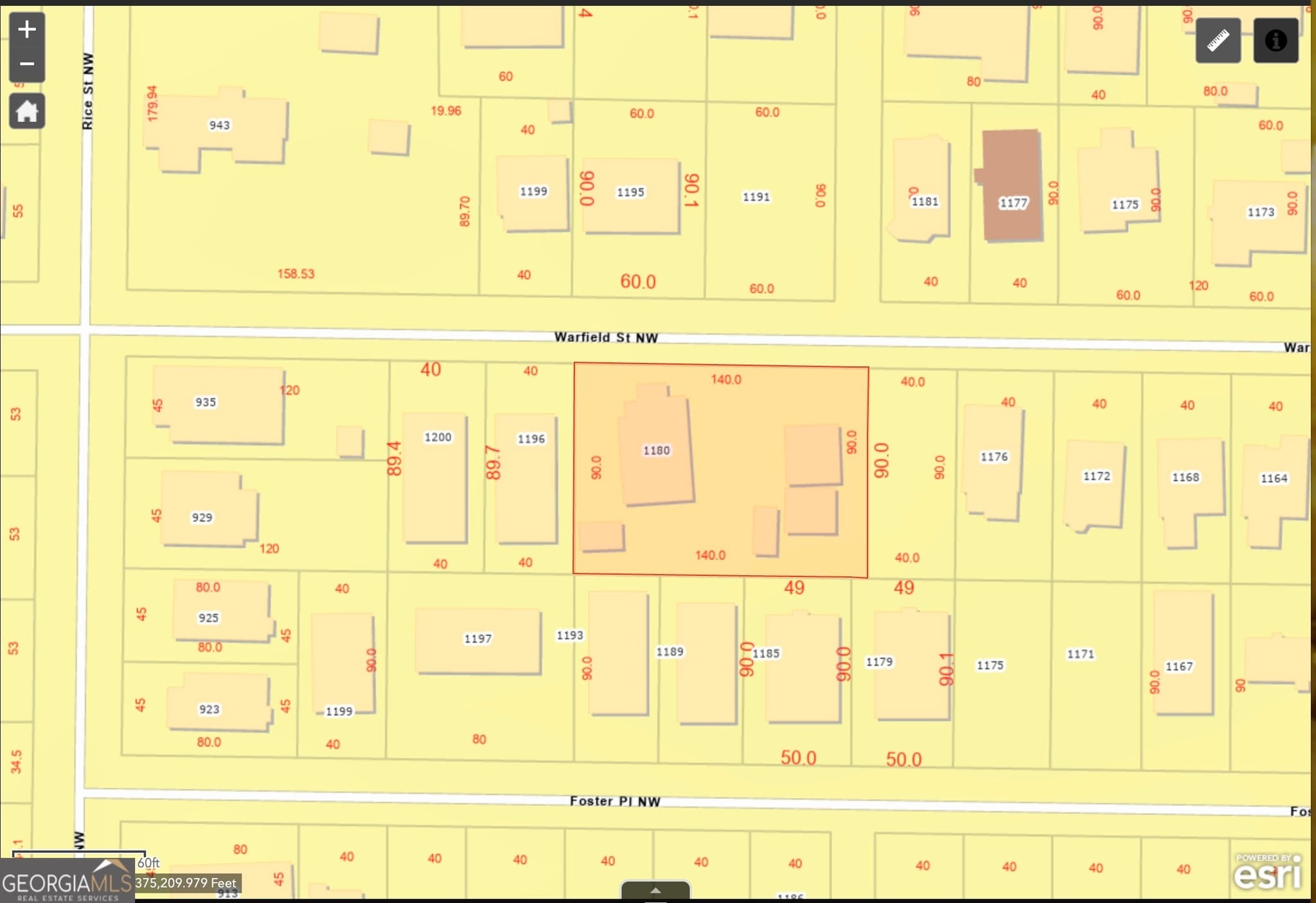 residential lot for sale at 1194 Warfield Street, Atlanta, GA 30318 — photo 2