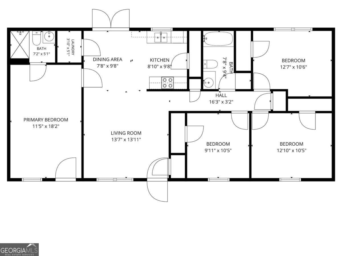 4 bedroom, 2 bathroom, 1,325 sq ft single family residence for sale at 125 Pleasant Valley Road, Mcdonough, GA 30253 — photo 5