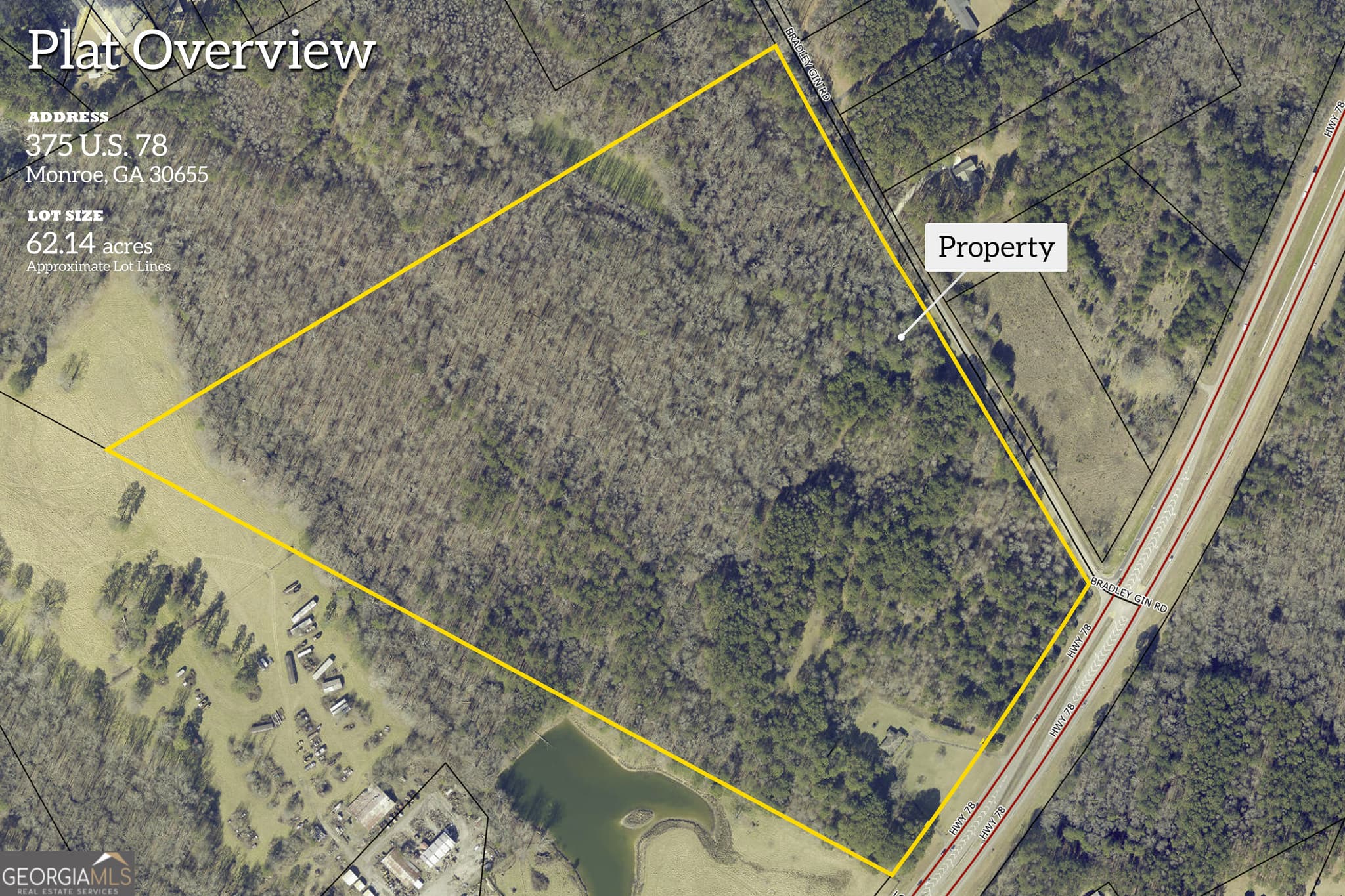 unimproved land for sale at 375 Hwy 78, Monroe, GA 30655 — photo 2