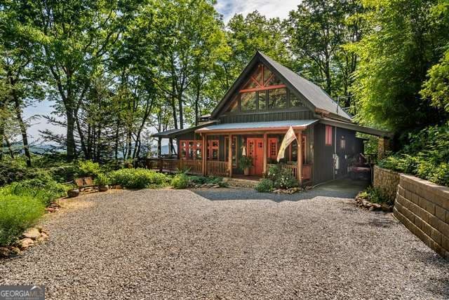 4 bedroom, 4 bathroom, 2,696 sq ft cabin,single family residence sold at 772 Double Knob Road, Ellijay, GA 30540