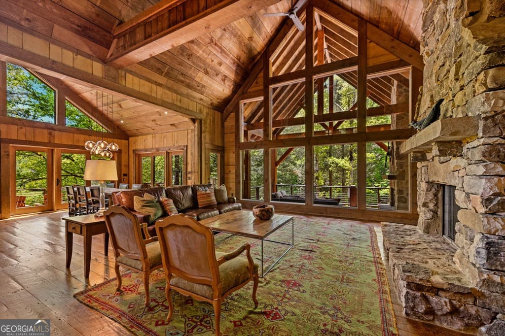 5 bedroom, 5 bathroom, 4,950 sq ft cabin,single family residence for sale at 2100 Big Creek Road, Cherry Log, GA 30522 — photo 6