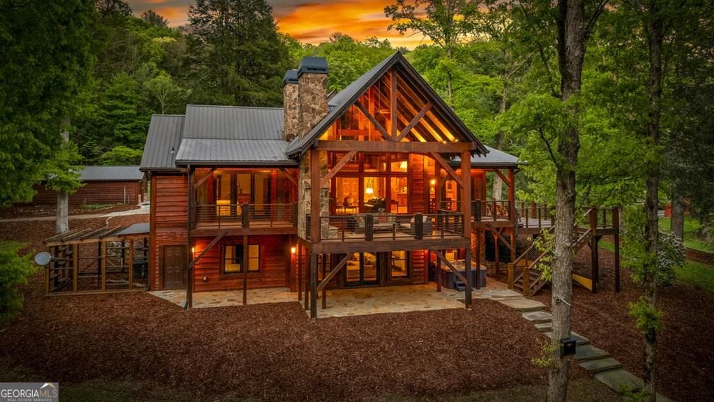 5 bedroom, 5 bathroom, 4,950 sq ft cabin,single family residence for sale at 2100 Big Creek Road, Cherry Log, GA 30522 — photo 1 of 148
