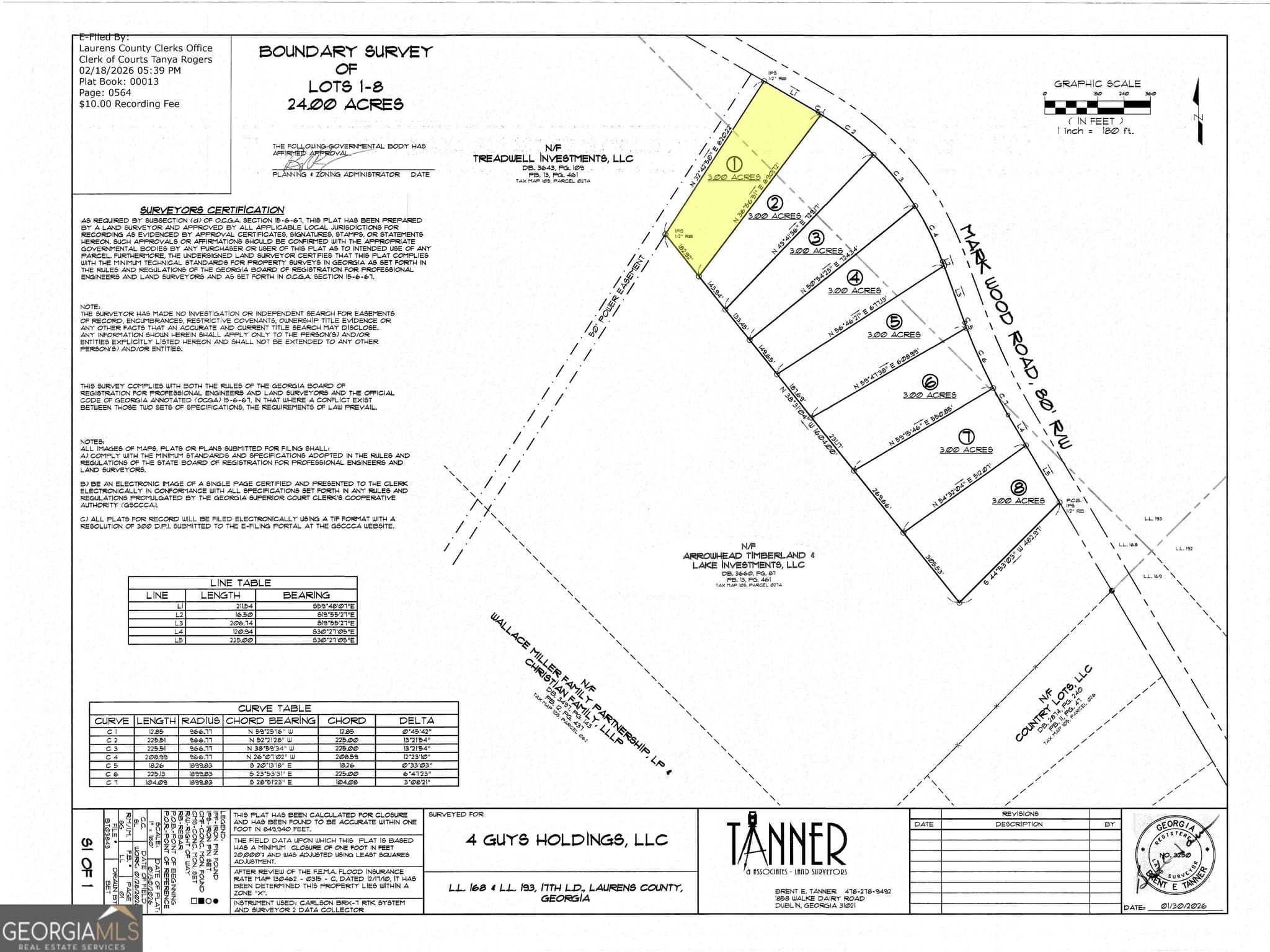 residential lot for sale at 0 Mark Wood Road LOT 1, Dexter, GA 31019 — photo 1 of 1