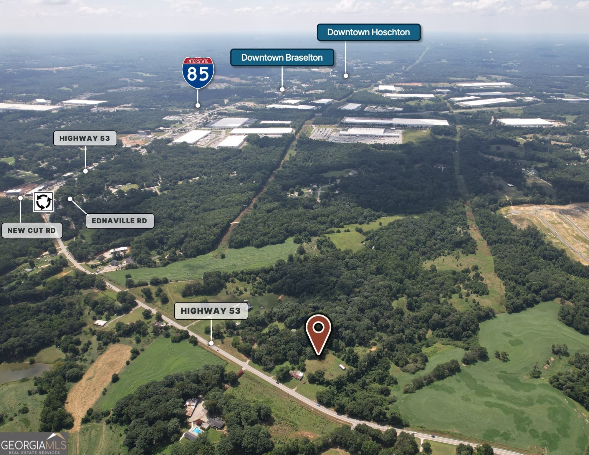 unimproved land for sale at 7595 Highway 53, Braselton, GA 30517 — photo 1 of 16