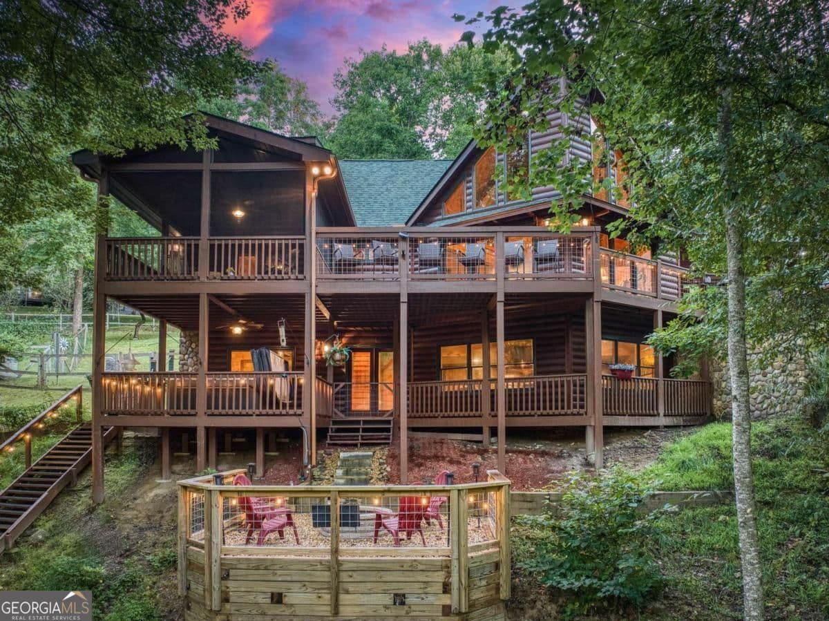3 bedroom, 3.5 bathroom, 3,313 sq ft cabin,single family residence for sale at 710 Ensley Road, Epworth, GA 30541