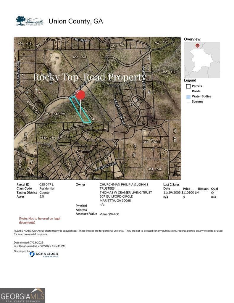 residential lot for sale at 1696 Rocky Top Road, Blairsville, GA 30512 — photo 2