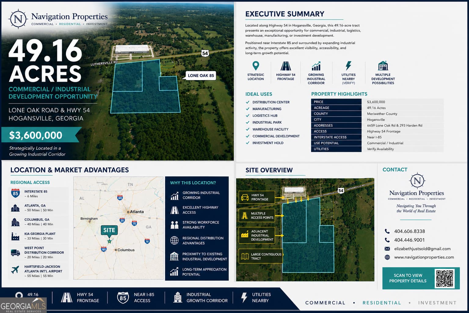 residential lot for sale at 6659 Lone Oak Road, Hogansville, GA 30230