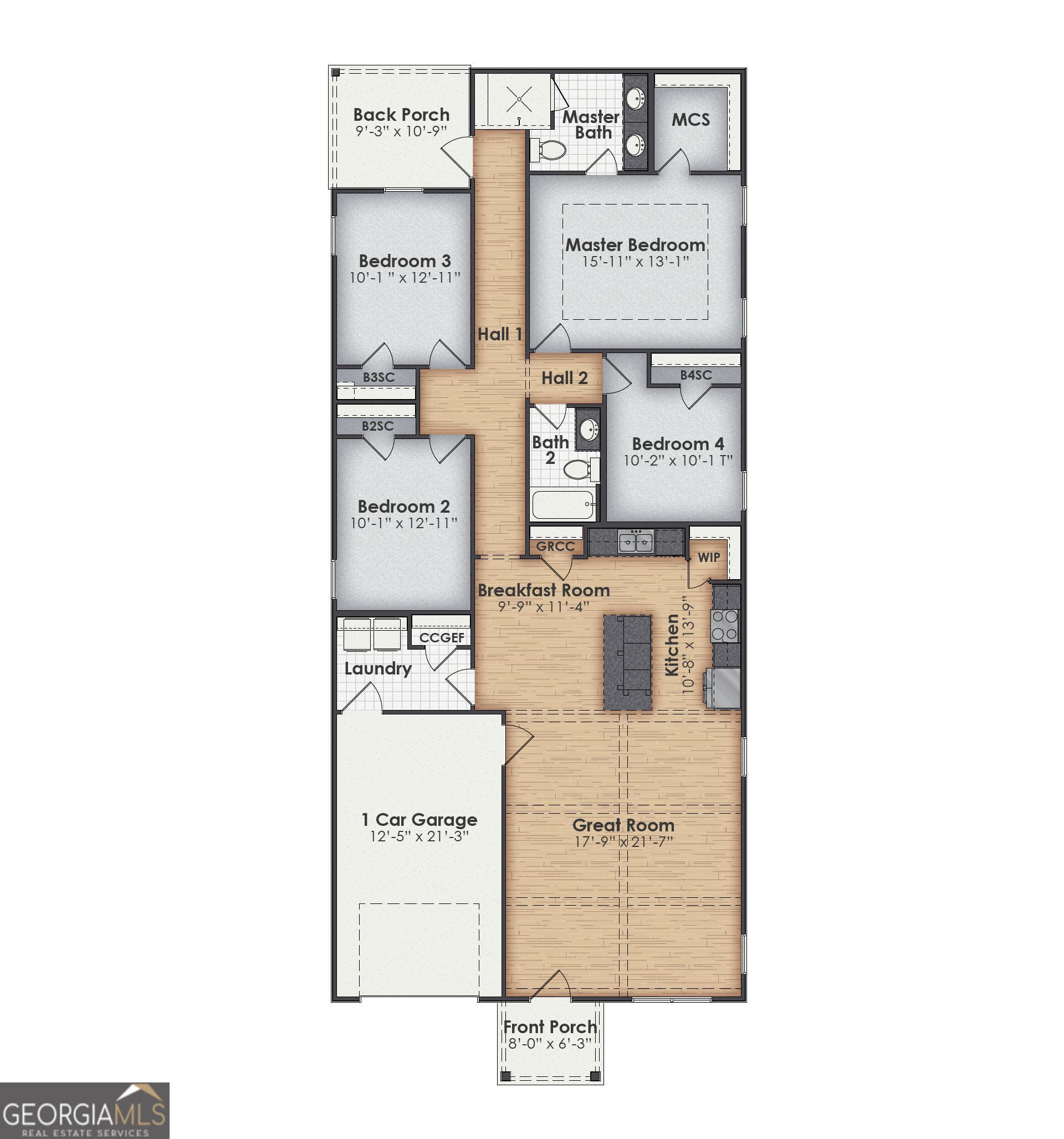 4 bedroom, 2 bathroom, 1,824 sq ft single family residence for sale at 128 Chinaberry Street, Pine Mountain, GA 31822 — photo 2